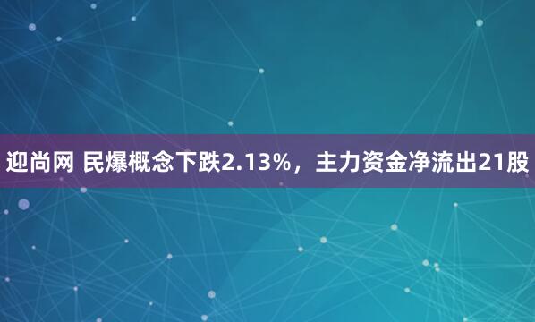 迎尚网 民爆概念下跌2.13%，主力资金净流出21股